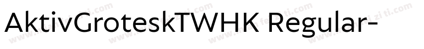 AktivGroteskTWHK Regular字体转换